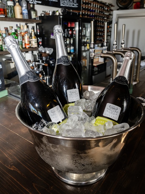 Bubbles at the ready at Poets Wine Bar